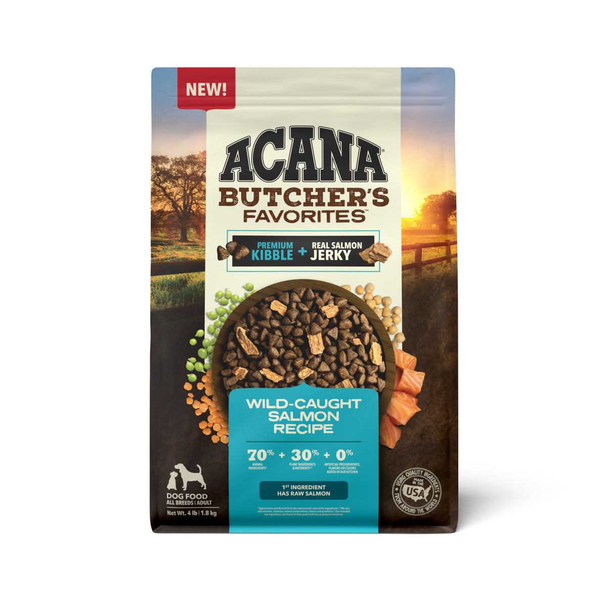 Acana Butcher’s Favorites Dry Dog Food Wild-Caught Salmon 4 lb 064992723422