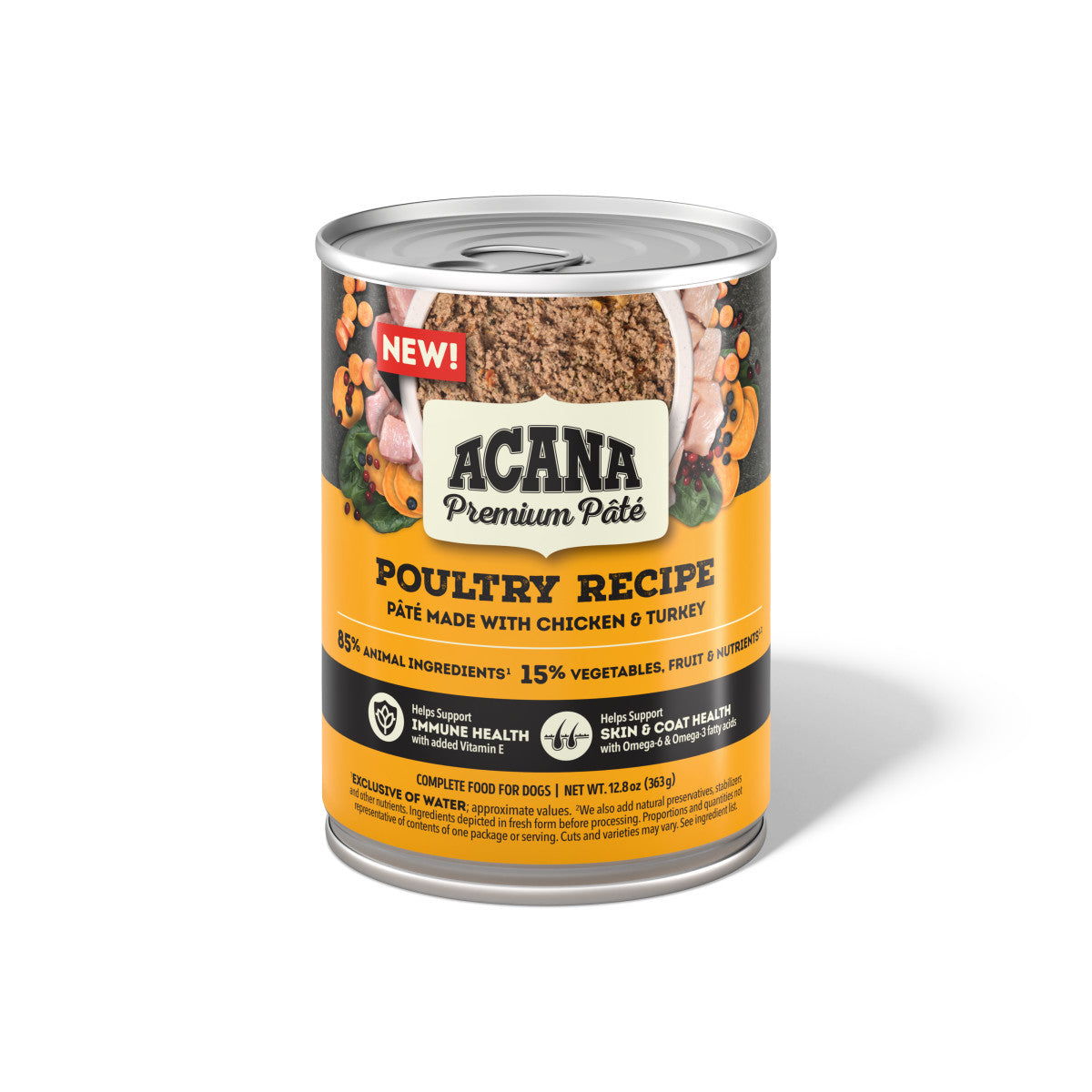 Acana Premium Pâté Canned Dog Food Poultry 12ea/12.8 oz 064992723798