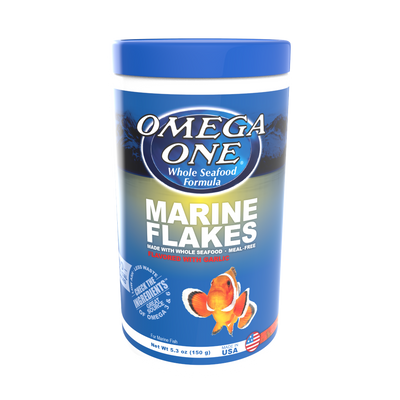 Omega One Marine Flakes Fish Food 5.3 oz 698220015814
