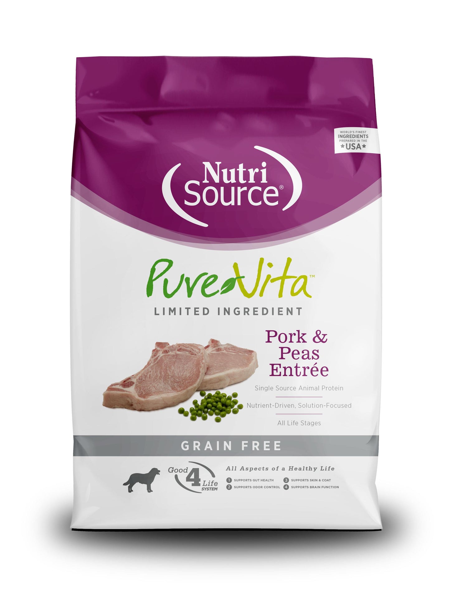 NutriSource Pure Vita Pork and Peas Dog Food 5 Lb {L-1x}131143