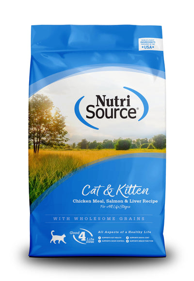 NutriSource Cat & Kitten Chicken Salmon & Liver 16 lb {L-1x}