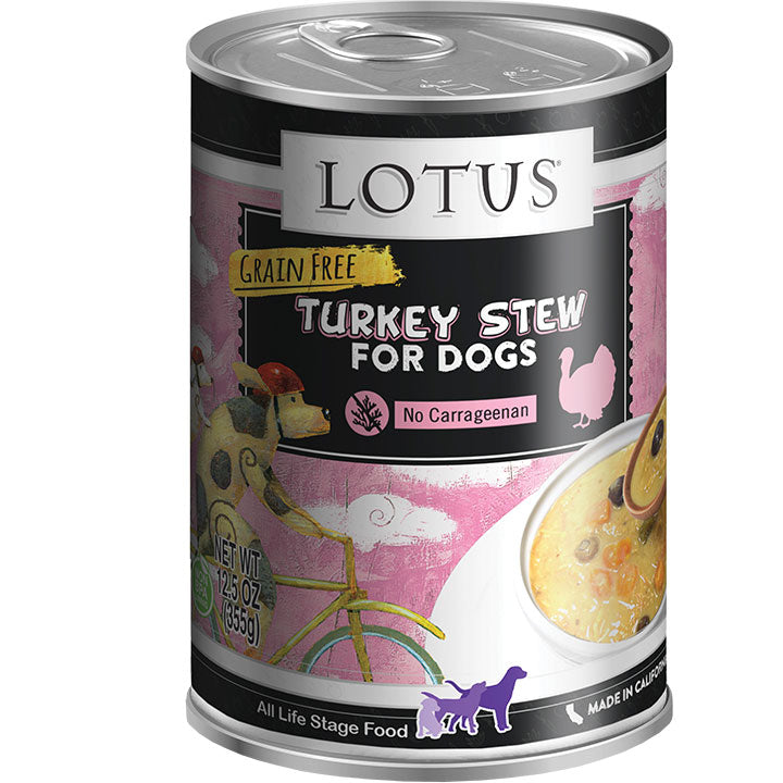 LLotus Dog Grain Free Turkey Stew 12.5oz 12 Pack {L+x}