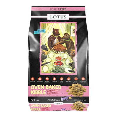 Lotus Oven Baked Grain Free Turkey Recipe Dry Dog Food 20lb-{L+x}