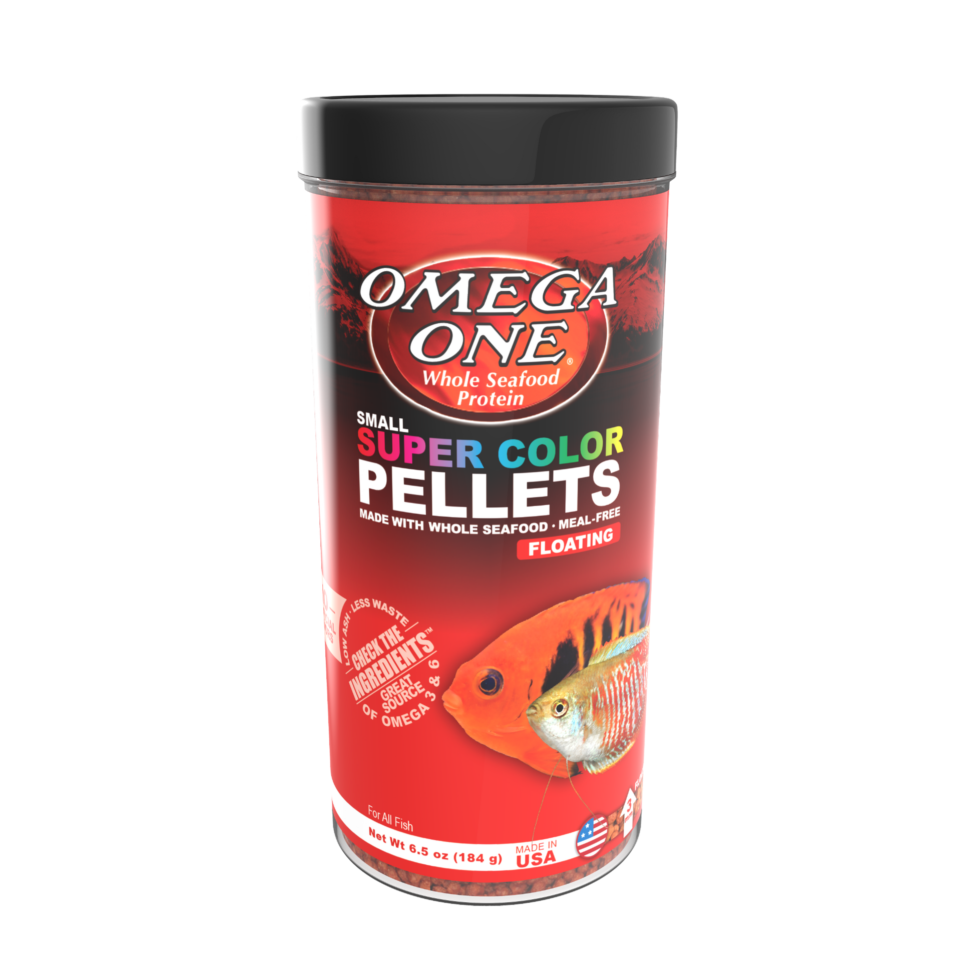 Omega One Super Color Floating Pellet Fish Food Small Pellets 6.5 oz 698220934818