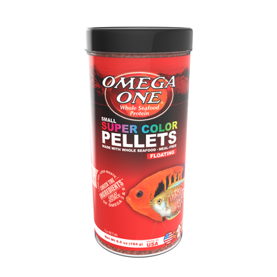 Omega One Super Color Floating Pellet Fish Food Small Pellets 6.5 oz 698220934818