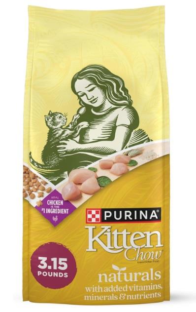 Purina Kitten Chow Naturals Vitamins, Minerals, & Nutrients 4/3.15 Lb