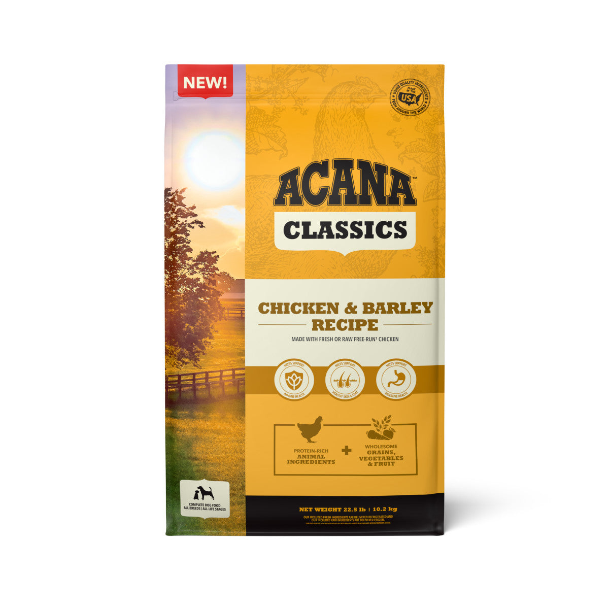 Acana Classics Dry Dog Food Chicken & Barley 22.5 lb 064992724856