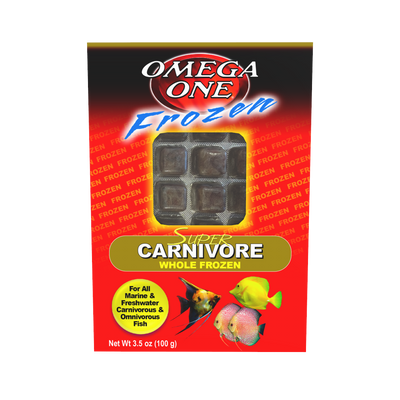 Omega One Whole Frozen Super Carnivore Cube Pack Fish Food 3.5 oz SD-5 098220061918