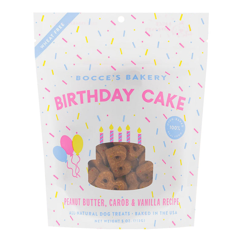 Bocce's Bakery Dog Birthday Cake Biscuits 5oz {L+x}