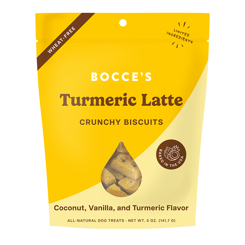 Bocces Dog Biscuit Tumeric Latte 5oz {L+x}