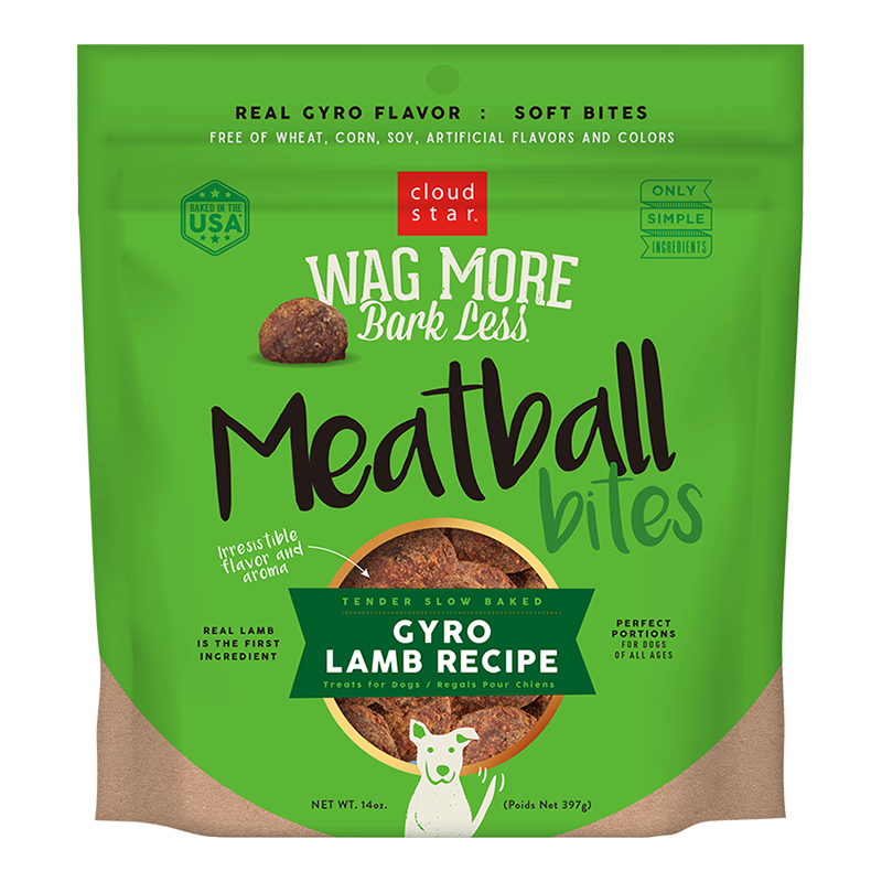 Wag More Bark Less Grain Free Lamb Meatball Dog Treat 14 oz. {L+1x} 938237