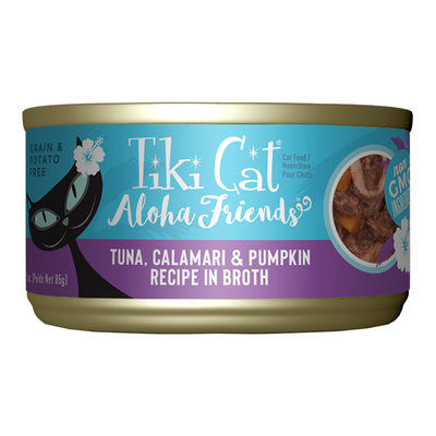 Tiki Cat Aloha Friends Tuna Calamari Pumpkin Can 12 / 3 oz {L-1} 759076