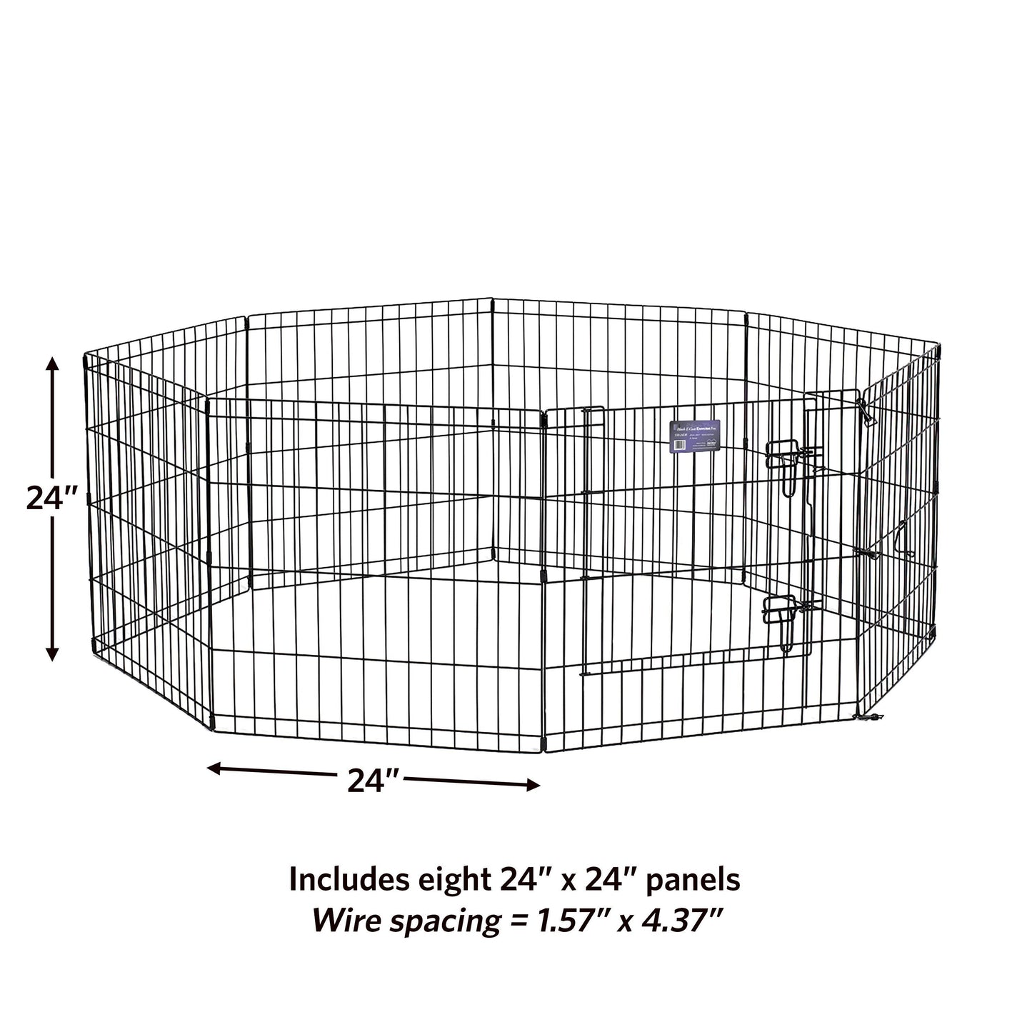 Midwest Contour Exercise Pen Blk 24"{L-1} 277327