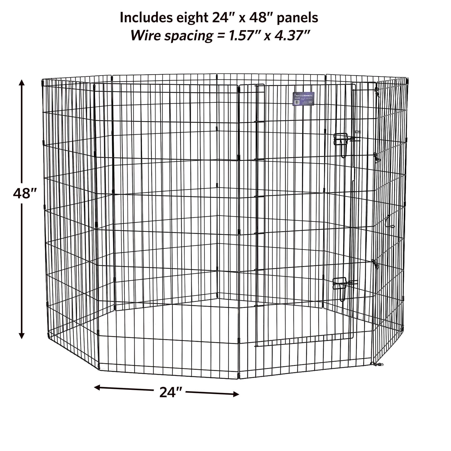 Midwest Contour Exercise Pen Blk 48"{L-1} 277366