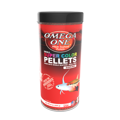 Omega One Super Color Sinking Pellet Fish Food Small Pellets 8 oz 698220834811