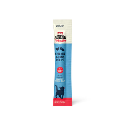 Acana Lickables Healthy Skin & Coat Cat Treats Chicken & Tuna 2.5 oz 064992725723