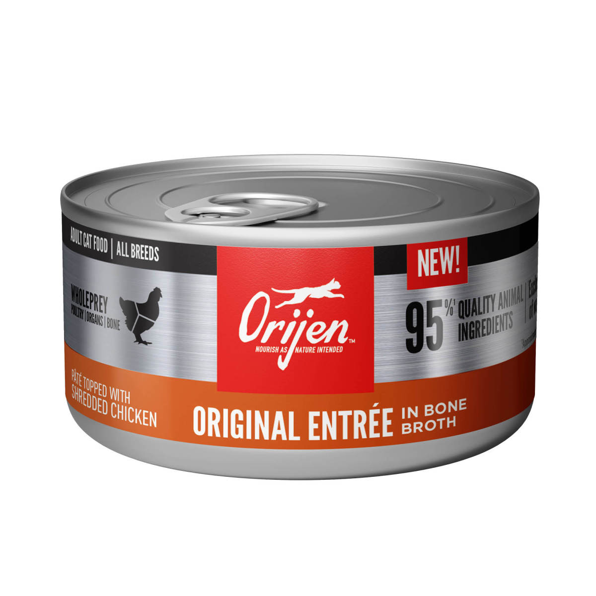 Orijen Pâté w/Shreds Canned Cat Food Original 24ea/3 oz 064992719340