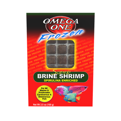 Omega One Frozen Super Brine Shrimp Cube Pack Fish Food 3.5 oz SD-5 098220061819