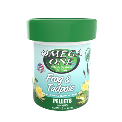 Omega One Frog & Tadpole Sinking Pellet Food 1.2 oz 698220631311