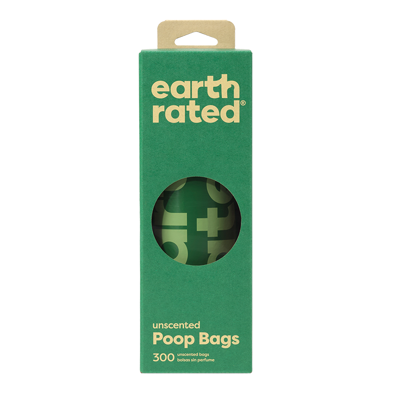 Earth Rated Dog Poop Bags Unscented 300 Count Box {L+1x}