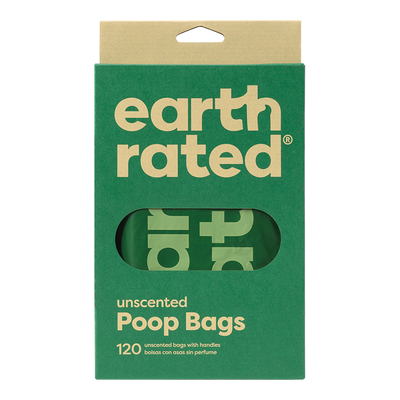 Earth Rated Dog Poop Bags Unscented 120 Count W Handle{L+1x}