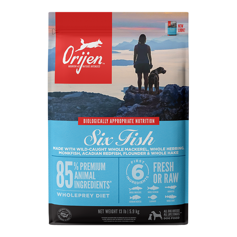 Orijen Six Fish Dry Dog Food-13-lb-{L+x}