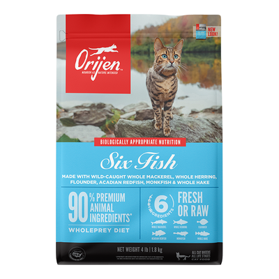 Orijen Six Fish Dry Cat Food 4lb {L+x}