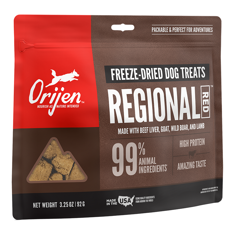 Orijen Freeze Dried Regional Red Dog Treats 3.25oz {L+x}