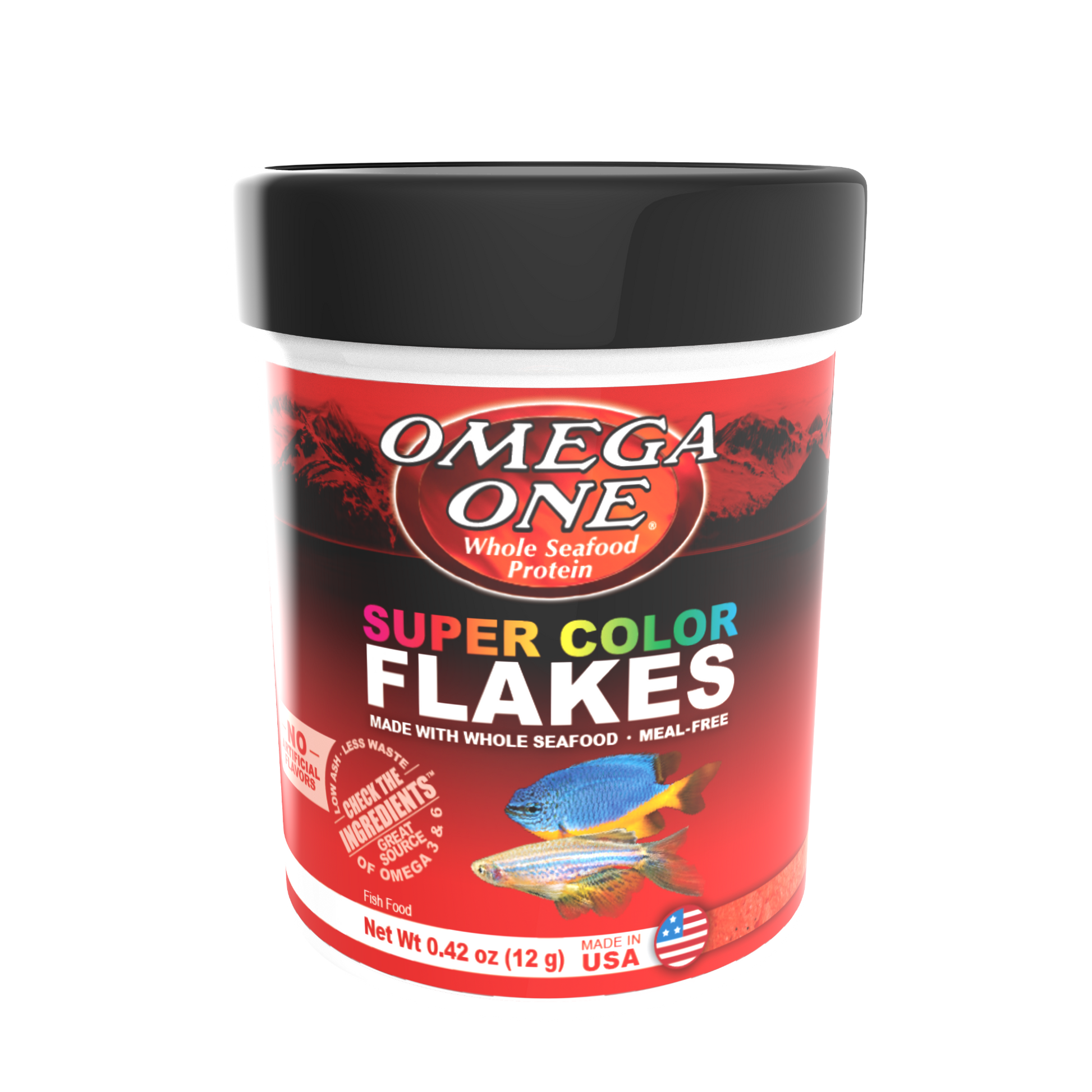 Omega One Super Color Flakes Fish Food .42 oz 698220912816