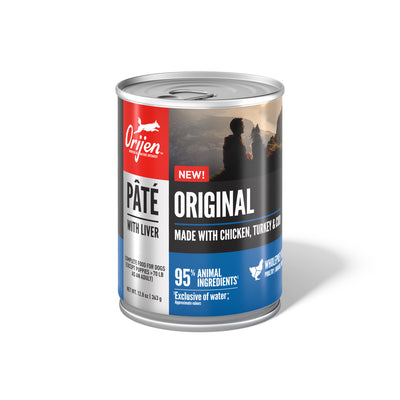Orijen Pâté w/Liver Canned Dog Food Original Chicken, Turkey & Cod 12ea/12.8 oz 064992723750