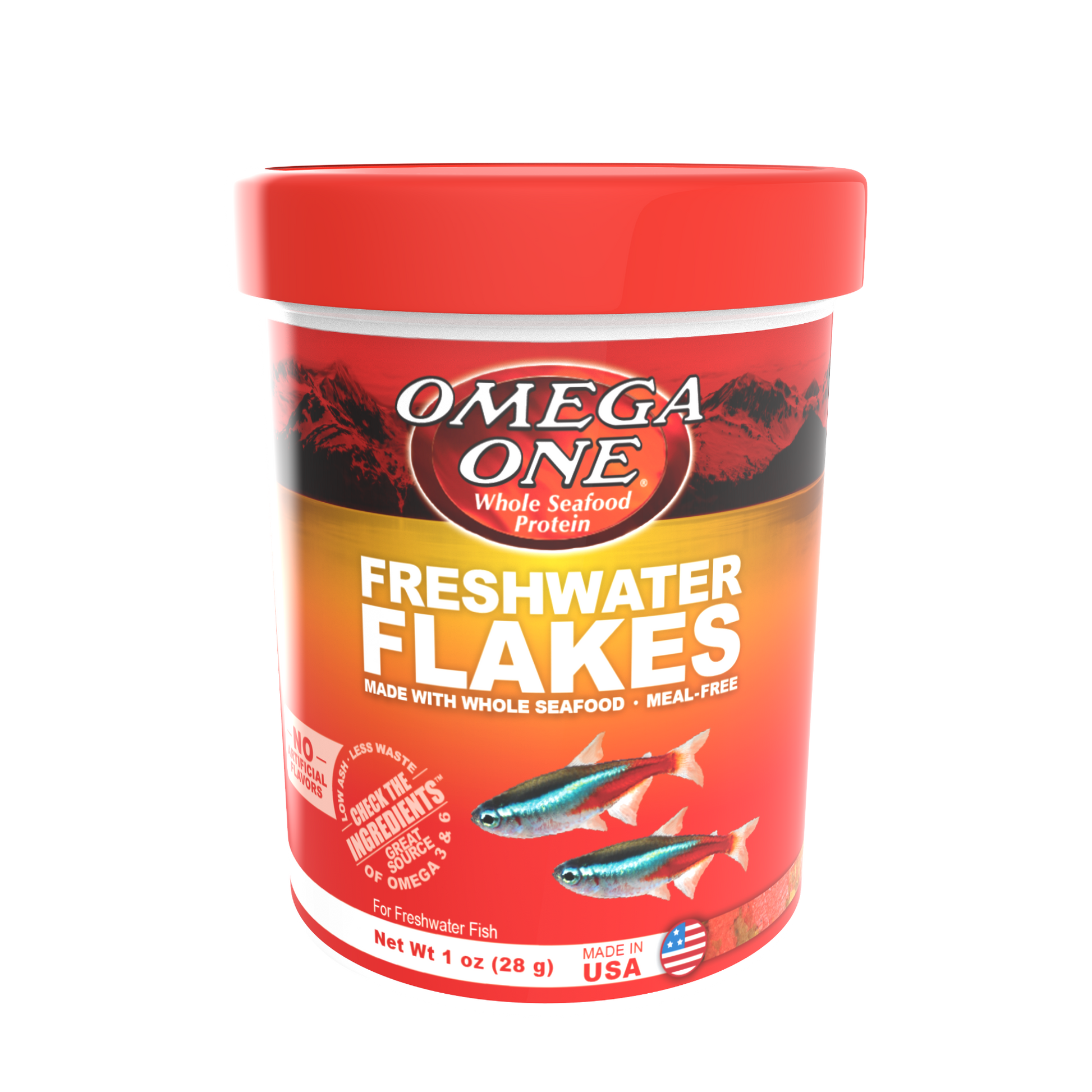 Omega One Freshwater Flakes Fish Food 1 oz 698220013117
