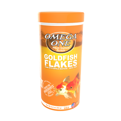 Omega One Goldfish Flakes Fish Food 2.2 oz 698220014619