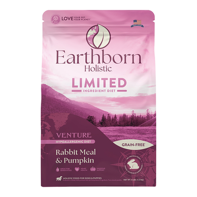 EARTHBORN DOG VENTURE GRAIN FREE RABBIT PUMPKIN 4LB