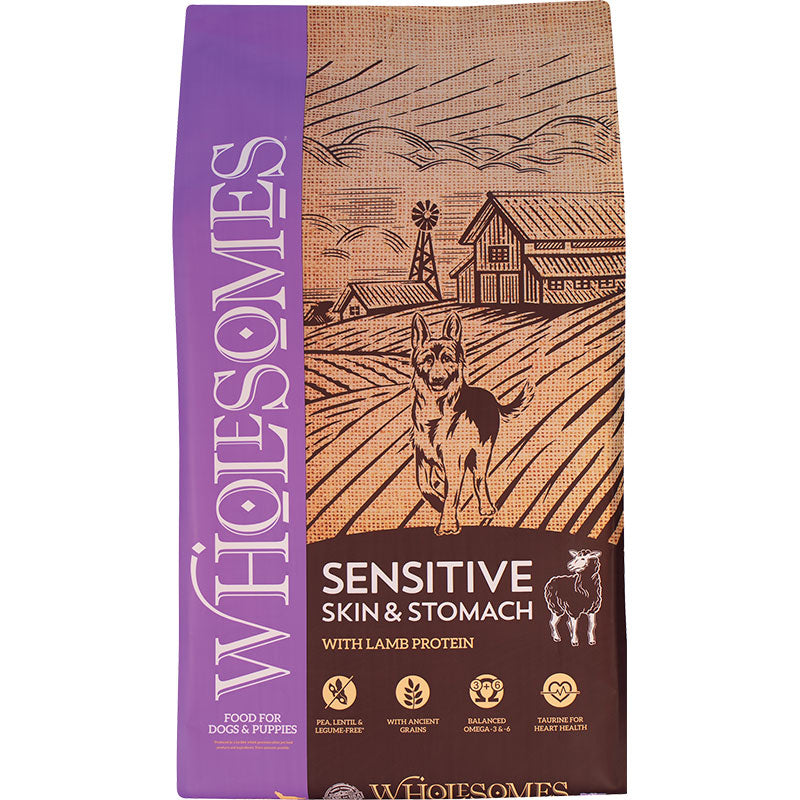 Wholesome Dog Sensitive Skin & Stomach Lamb 30lb