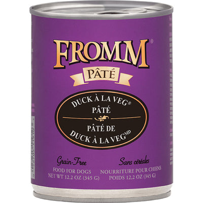 Fromm Dog Pate Grain Free Duck Veg. 12/2.2 oz