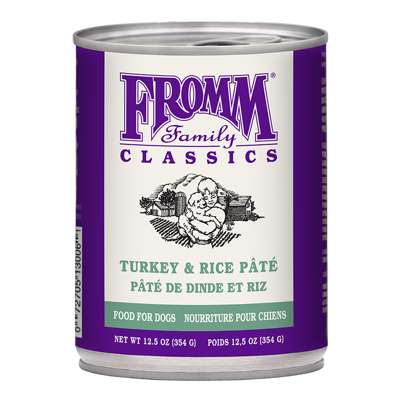 Fromm Classic Adult Turkey & Rice Pate Canned Dog Food 12.5 oz