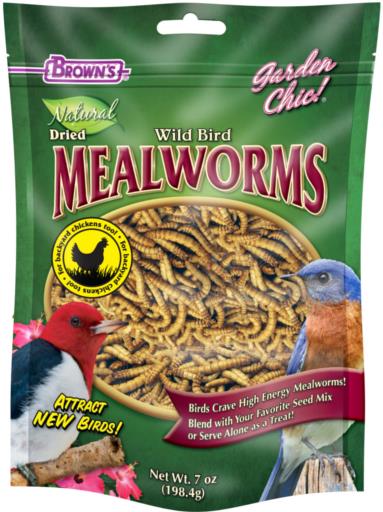 FM Brown's Garden Chic! Wild Bird Mealworms 7 oz {L+1} 423256