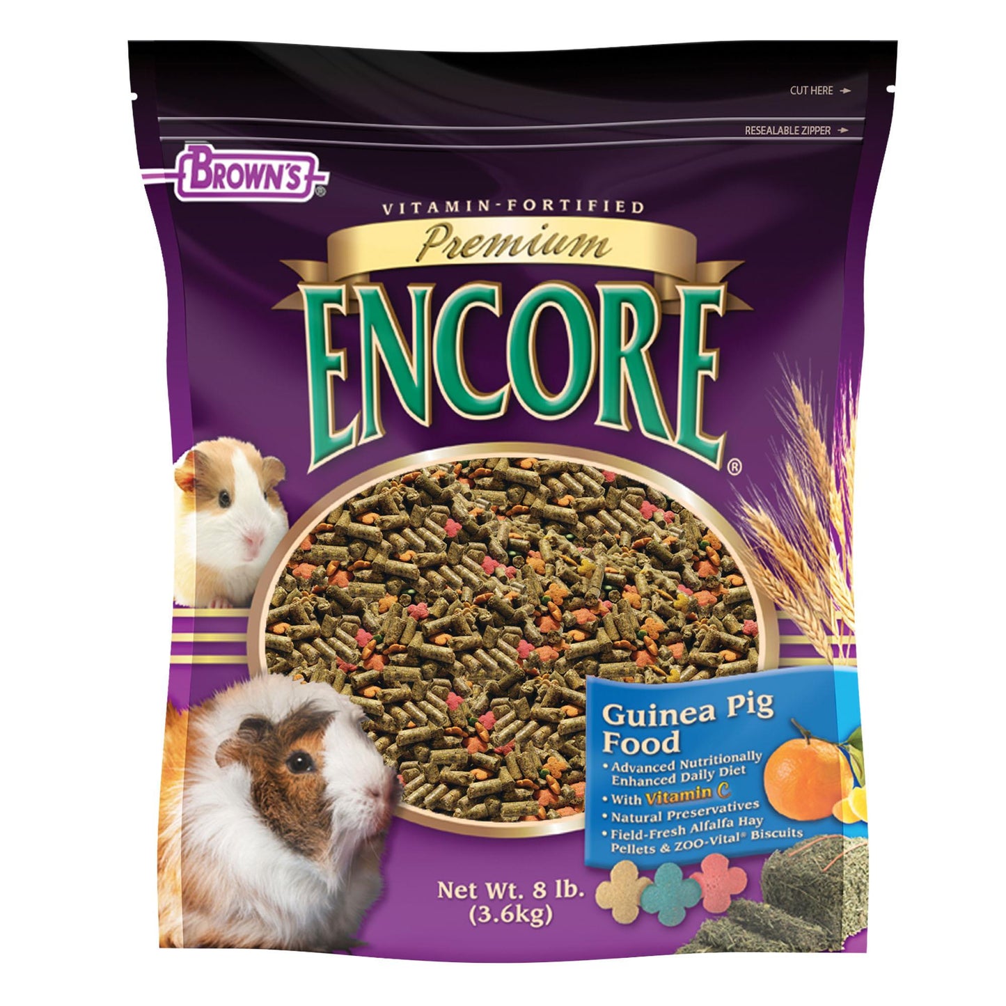 FM Brown's Encore Premium Guinea Pig Food 8 lb