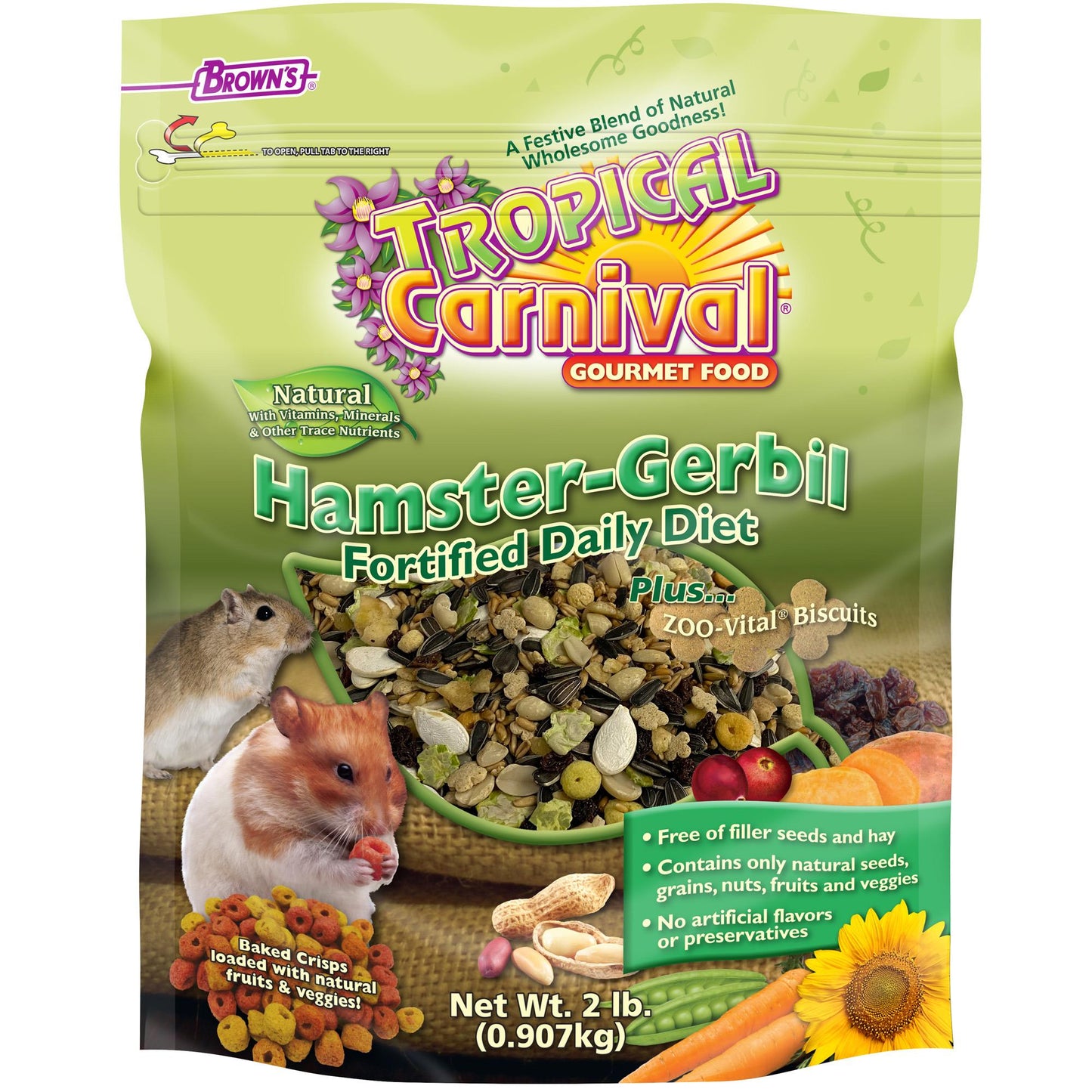 F.M. Brown's Tropical Carnival Natural Hamster and Gerbil 2lbc=6 {L-1} C= 423700