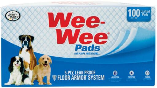 Four Paws Wee Wee Pads 100 Count Bulk Pack 22" x 23" {L+b}456478