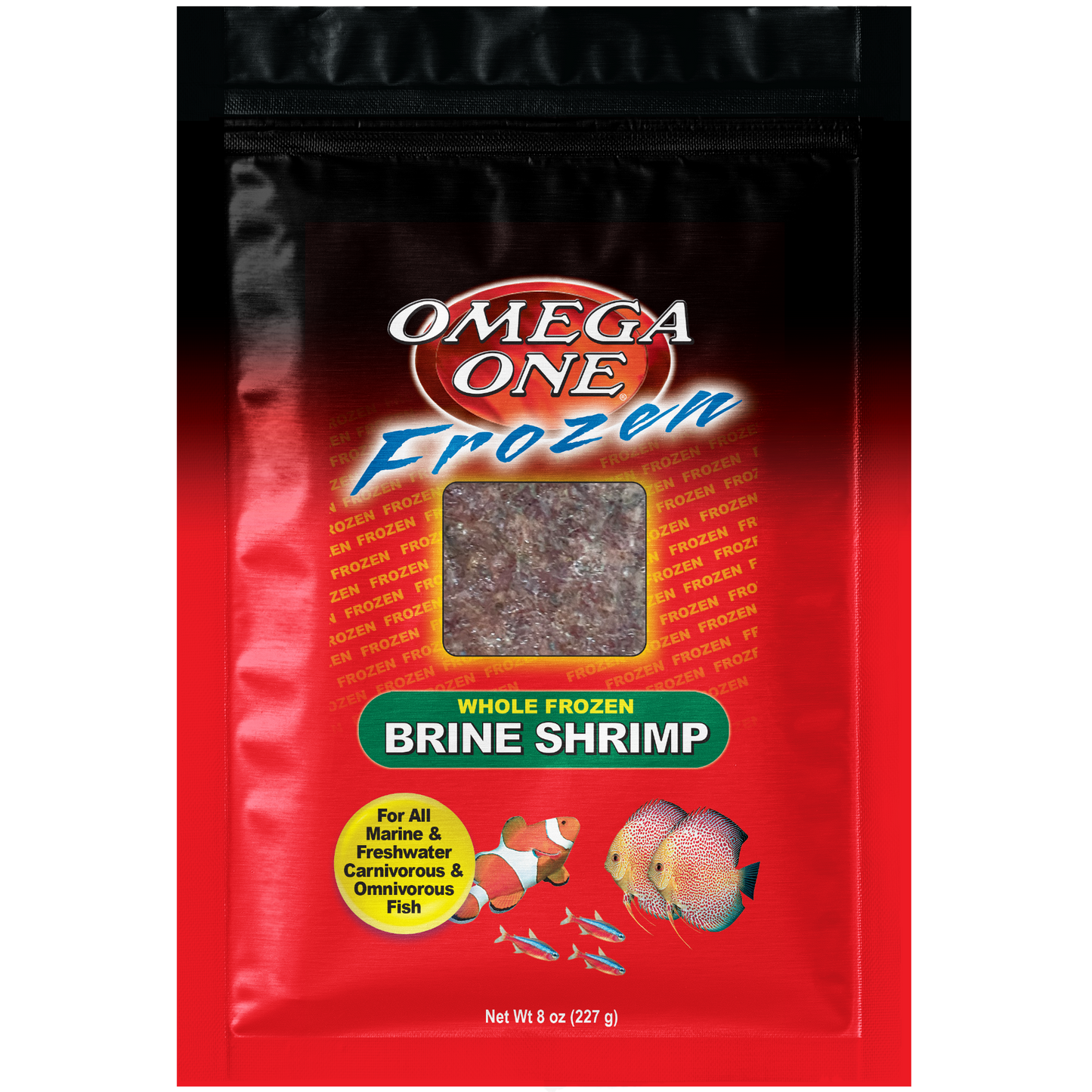 Omega One Whole Frozen Brine Shrimp Fish Food 8 oz SD-5 098220063318