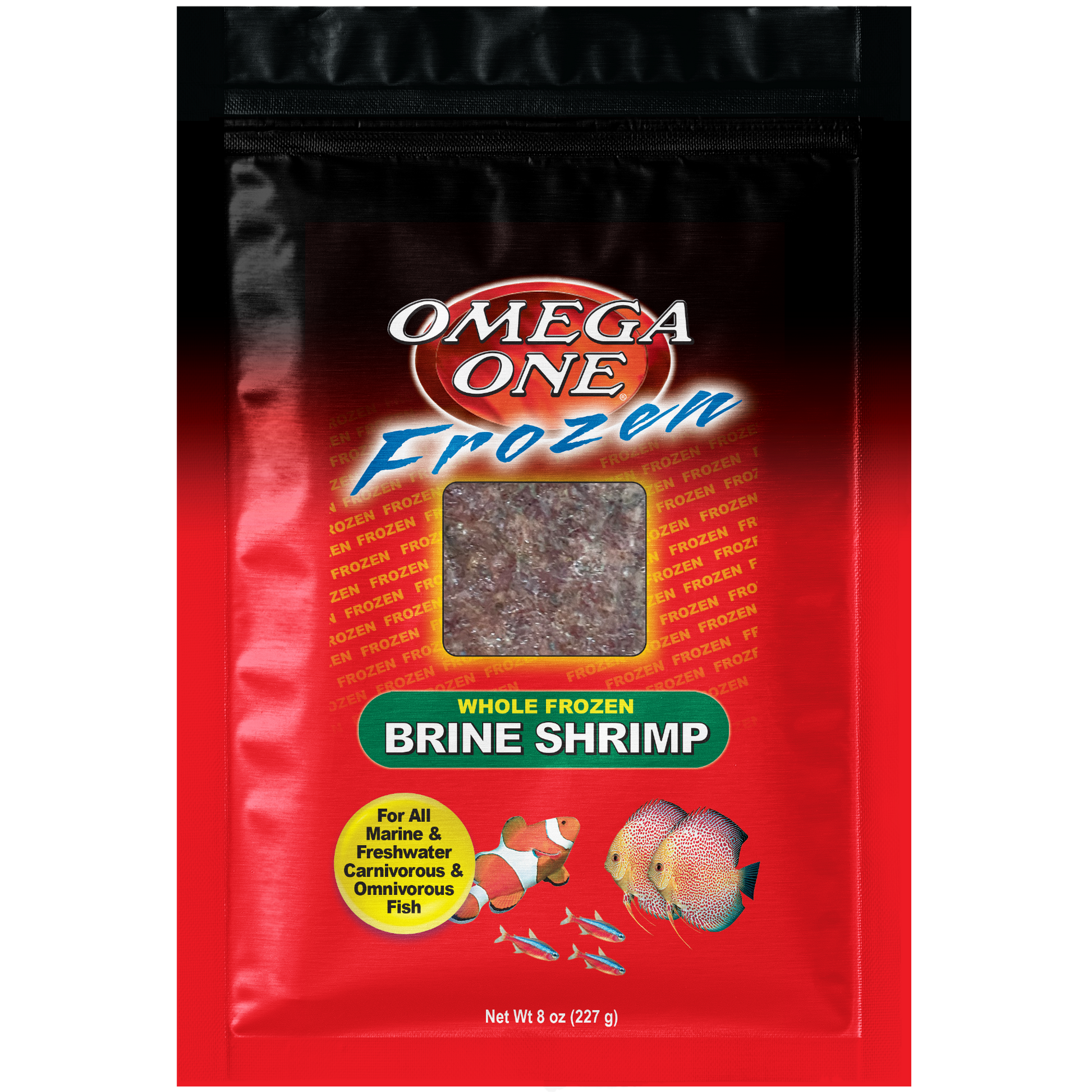 Omega One Whole Frozen Brine Shrimp Fish Food 8 oz SD-5 098220063318