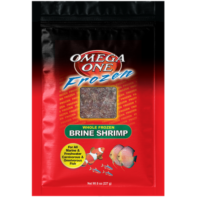 Omega One Whole Frozen Brine Shrimp Fish Food 8 oz SD-5 098220063318