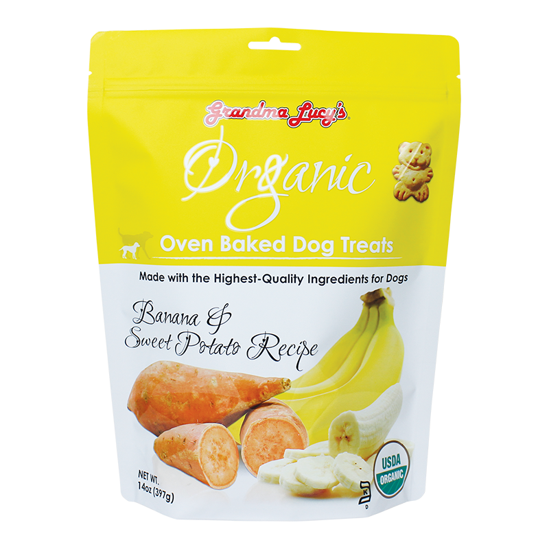 Grandma Lucy's Organic Oven Baked Banana And Sweet Potato Flavor Dog Treats-14-oz-{L+x}