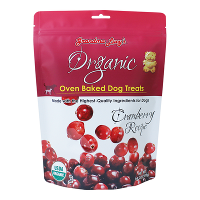 Grandma Lucy's Organic Oven Baked Cranberry Flavor Dog Treats-14-oz-{L+x}