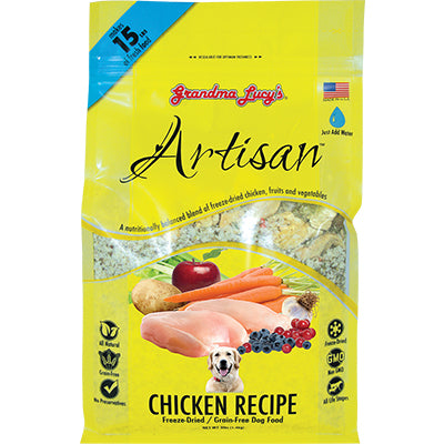 Grandma Lucy's Artisan Grain Free Chicken Freeze Dried Dog Food-3-lb, Makes 15 Lbs Of Food-{L-tx}