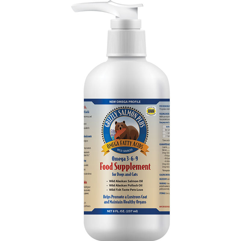 Grizzly Salmon Oil For Dogs 8 oz. Pump {L+1} 359002