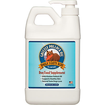 Grizzly Pollock Oil For Dogs-64 Oz Bottle-{L+1x}