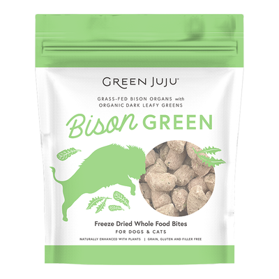 Green Juju Dog Freeze Dried Bison Green 60z