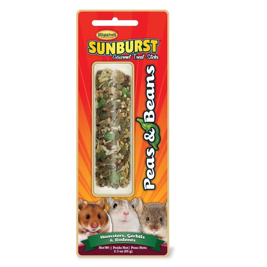 Higgins Sunburst Treat Sticks Peas & Beans Hamster Gerbil & Rodent 2.3 oz